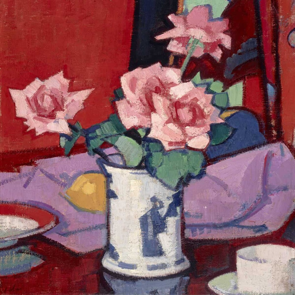 رز-صورتی،-گلدان-چینی---ساموئل-جان-پپلو