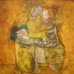 مادر-با-دو-کودک---اگون-شیله