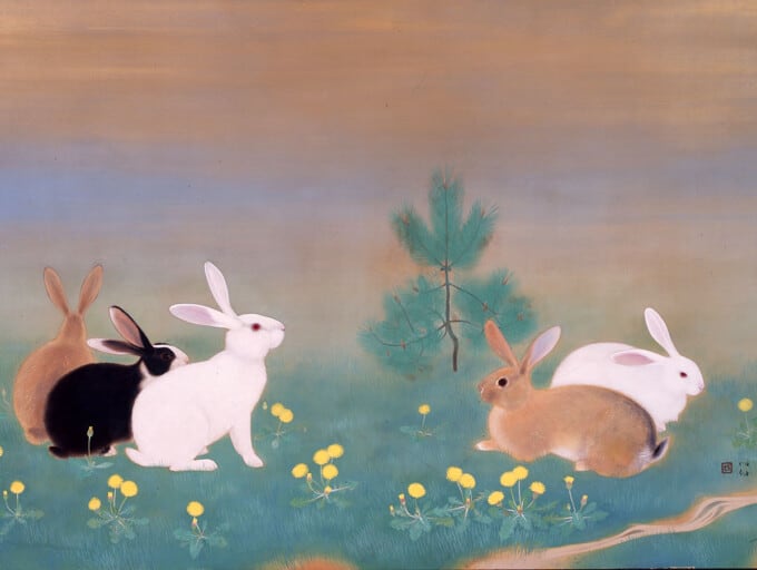 بازی-خرگوش-ها-در-بهار---اینشو-دوموتو