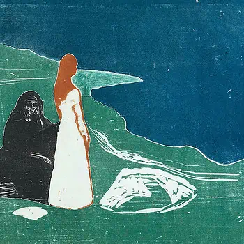 دو-زن-در-ساحل---ادوارد-مونک