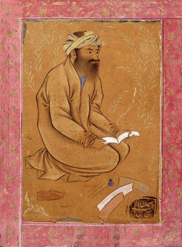 مرد-نشسته---رضا-عباسی