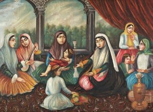 مهمانی زنانه – هنرمندان دوره قاجار