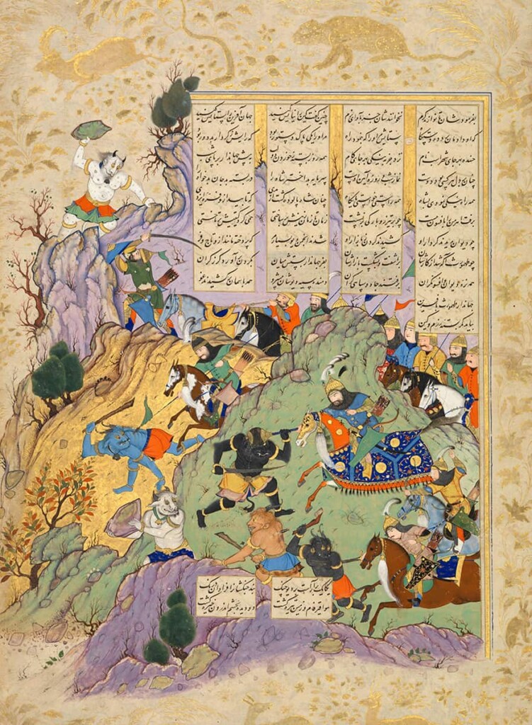 نبرد-طهمورث-با-دیوها---هنرمندان-قزوینی